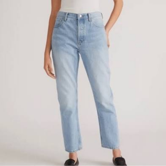 Everlane Curvy 90s Cheeky Straight Jean‎ Organic Cotton Light Wash Rigid Size 26 - Picture 2 of 10